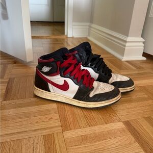 Nike Air Jordan High Tops Red Black White